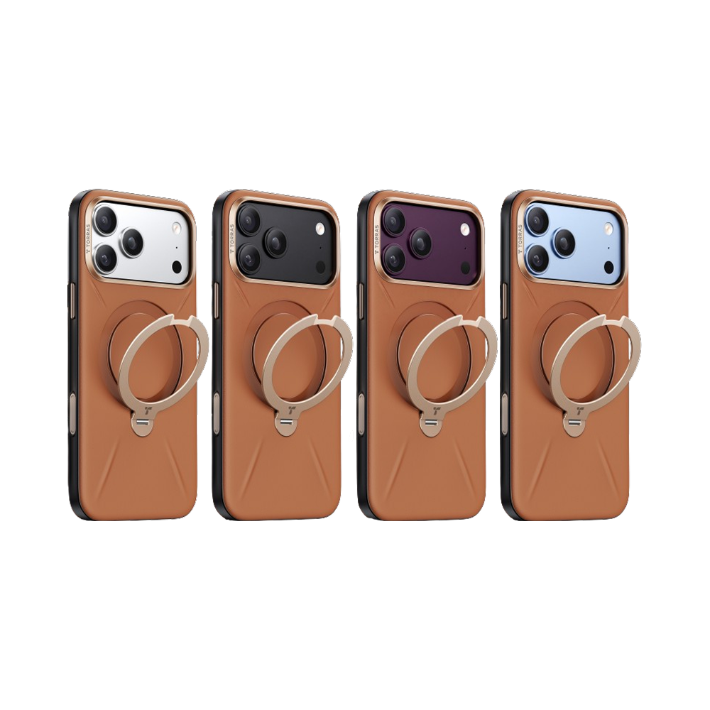 Ostand Q3 VegSkin 有機皮革四象限 旋轉支架手機殼 iPhone 18 Pro 系列