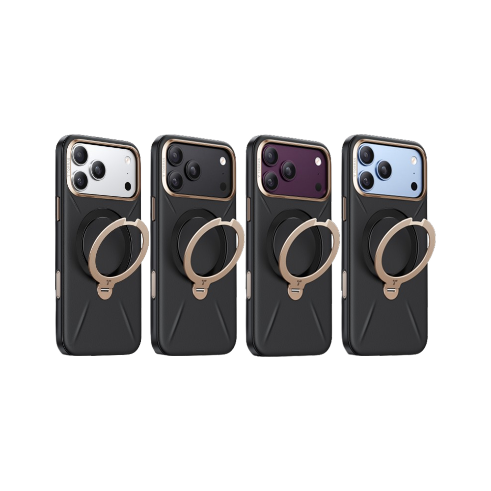 Ostand Q3 VegSkin 有機皮革四象限 旋轉支架手機殼 iPhone 18 Pro 系列