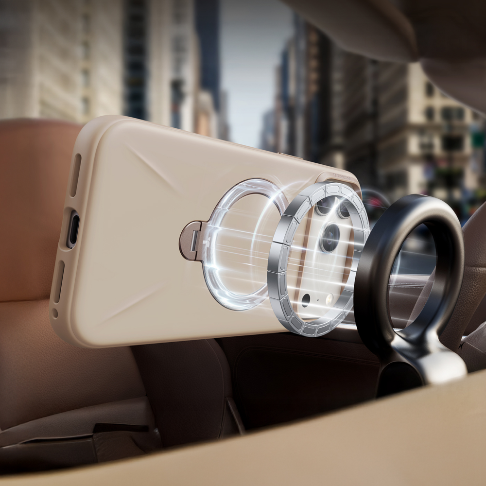 Ostand Spin Silicone Magnetic 相機按鍵旋轉支架矽膠防摔手機殼 iPhone 17系列