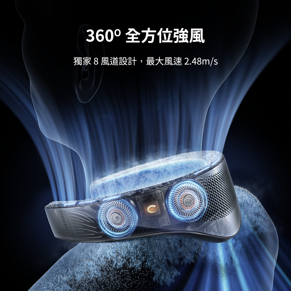 COOLiFY Cyber Fold 旗艦AI智慧頸掛冷暖空調風扇