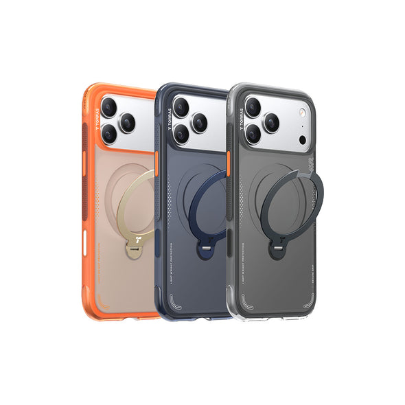 Ostand Spin Air Magnetic 相機按鍵旋轉支架氣囊防摔手機殼 iPhone 17系列