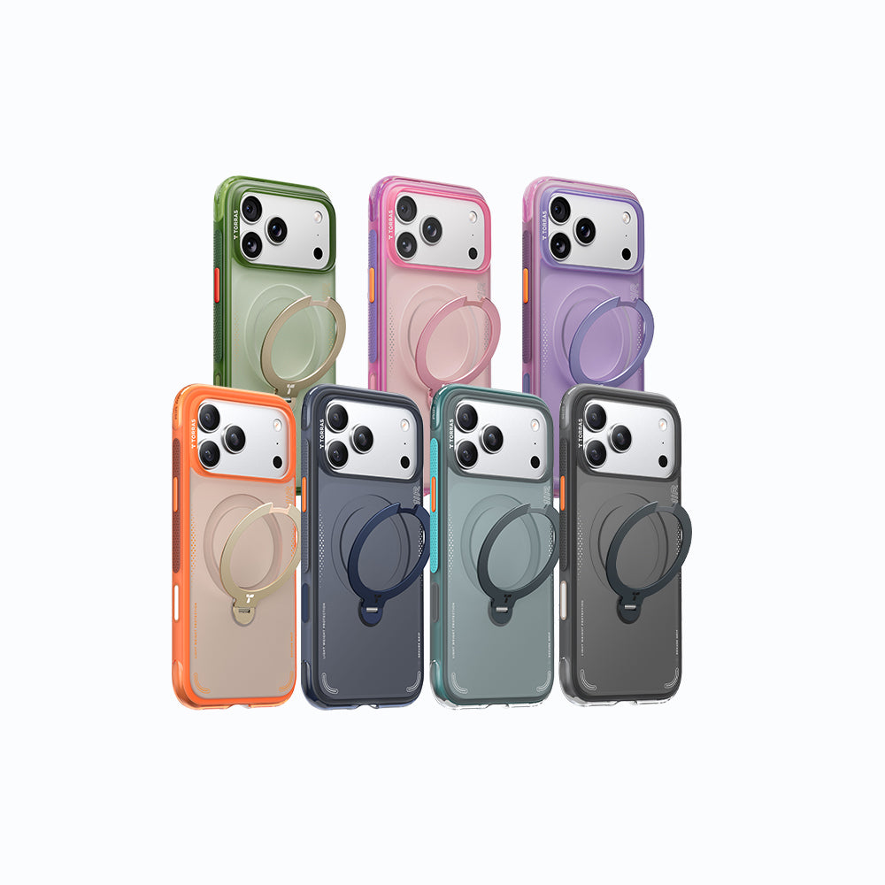 Ostand Spin Air Magnetic 相機按鍵旋轉支架氣囊防摔手機殼 iPhone 17系列