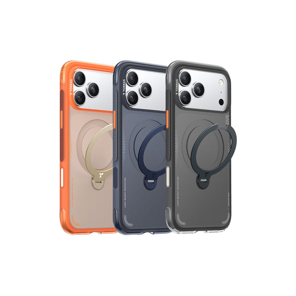 Ostand Spin Air Magnetic 相機按鍵旋轉支架氣囊防摔手機殼 iPhone 17系列