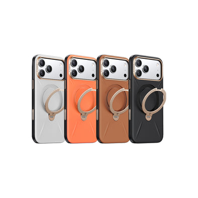 Ostand Spin VegSkin Magnetic 相機按鍵旋轉支架皮革防摔手機殼 iPhone 17系列