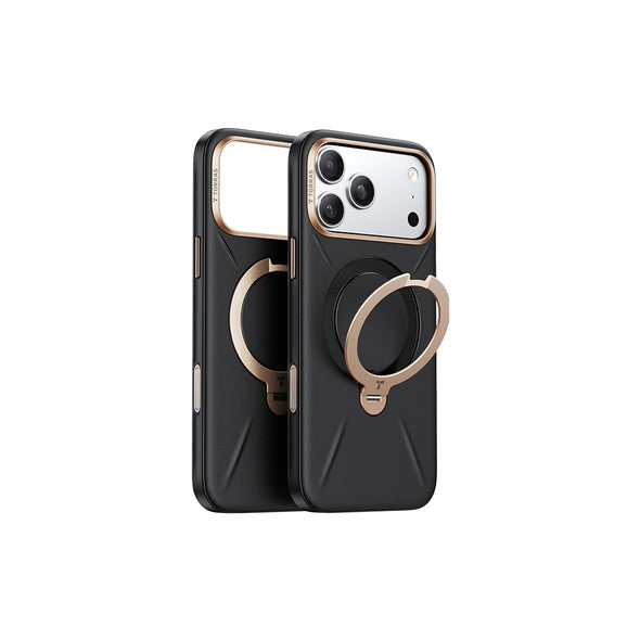 Ostand Spin VegSkin Magnetic 相機按鍵旋轉支架皮革防摔手機殼 iPhone 17系列