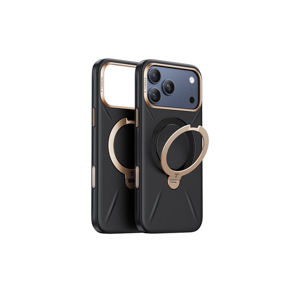 Ostand Spin VegSkin Magnetic 相機按鍵旋轉支架皮革防摔手機殼 iPhone 17系列